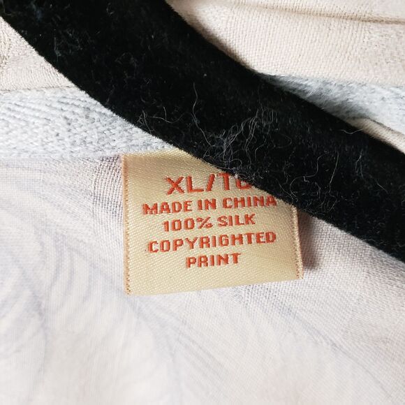 Tommy Bahama 100% Silk Hawaiian Button Up Shirt Mens Size XL Yellow Floral 52x31 - Picture 9 of 11